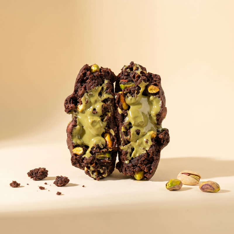 ChocoPistacho 150gr abierta con crema de pistacho